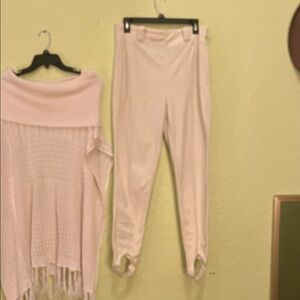 Chic Cream Women's Cropped Pants